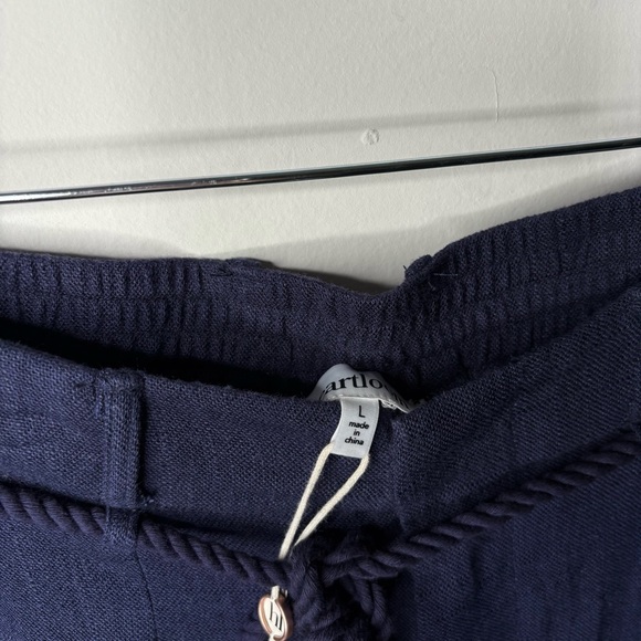 Heartloom Niantic Pant in Navy Wide Leg Tie Waist - Picture 4 of 6